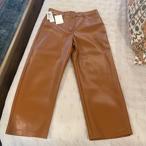 Wilfred brand, Melina cropped high rise straight faux leather pant